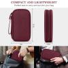 FYY Electronic Organizer, Travel Cable Organizer Bag Pouch Electronic Accessories Carry Case Portable Waterproof Double Layers Storage Bag for Cable, Charger, Phone, Earphone, Medium Size, Wine Red view 2