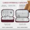 FYY Electronic Organizer, Travel Cable Organizer Bag Pouch Electronic Accessories Carry Case Portable Waterproof Double Layers Storage Bag for Cable, Charger, Phone, Earphone, Medium Size, Wine Red view 3
