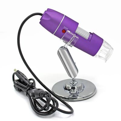50 to 500x Magnification Endoscope, Digital Microscope, USB Digital Skin Hair Analyzer with Stand, 8 LED Fill Lights and Photographic Functions, for Jewelers, Skin, Hairs