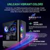 Skytech Gaming Shadow Gaming PC Desktop  AMD Ryzen 7 5700X 3.4 GHz, NVIDIA RTX 4060, 1TB NVME SSD, 16GB DDR4 RAM 3200, 600W Gold PSU, 11AC Wi-Fi, Windows 11 Home 64-bit,Black view 2