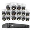 ANNKE AH500 16CH PoE Security Camera System, 16Pcs 3KWired Outdoor IP Cameras with Spotlight, Color Night Vision, Smart Human Detection, Remote Access, No HDD view 1