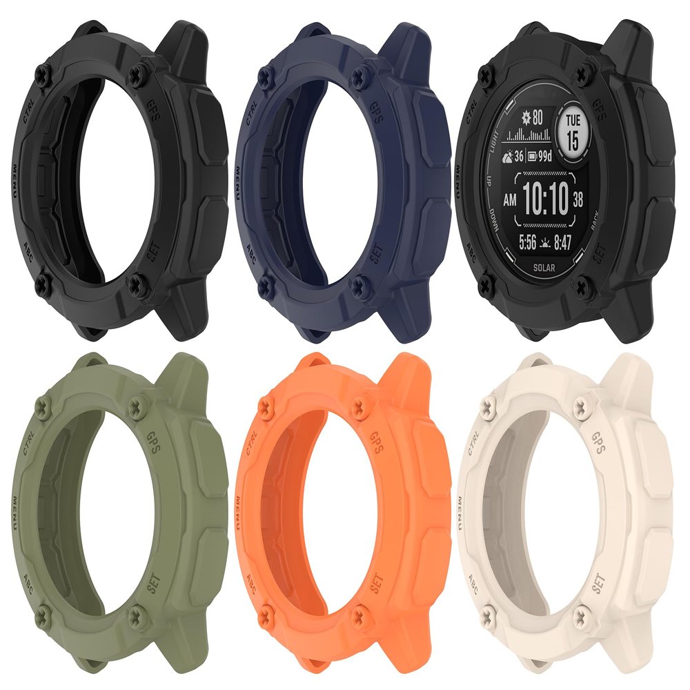 TenCloud Case Cover Compatible with Garmin Instinct 2X Solar Case Protector Protective Case 50mm Intended for Garmin Instinct 2X Solar Tactical Edition Watch Accessories (5Colors)