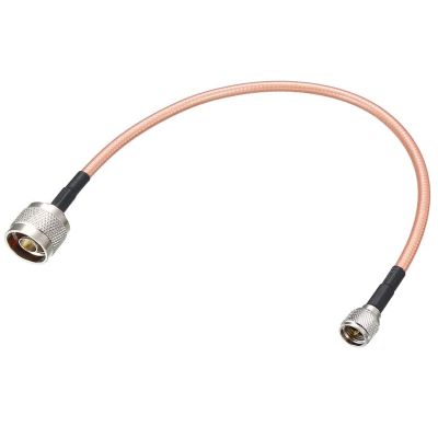 Boxonly Coaxial Cable with RG-142 N Male to Mini UHF Male Connectors Low Loss Coax Cable RG142 50 ohm 30CM/1 Ft