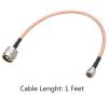 Boxonly Coaxial Cable with RG-142 N Male to Mini UHF Male Connectors Low Loss Coax Cable RG142 50 ohm 30CM/1 Ft view 2