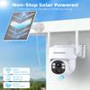 ZHXINSD 2.5K Outdoor Solar Wireless Security Camera System, 4-Camera Kit with 10" Monitor for Home Surveillance 360 View, 2.4/5GHz WiFi, Forever Power, 64GB Storage, No Subscription, No Monthly Fee view 2