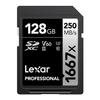 Lexar LSD128CB1667 SDXC Card, 128 GB Silver Series, 1667x UHS-II Class 10, U3, V60, Maximum Read: 250MB/s Max Write: 120MB/s view 1