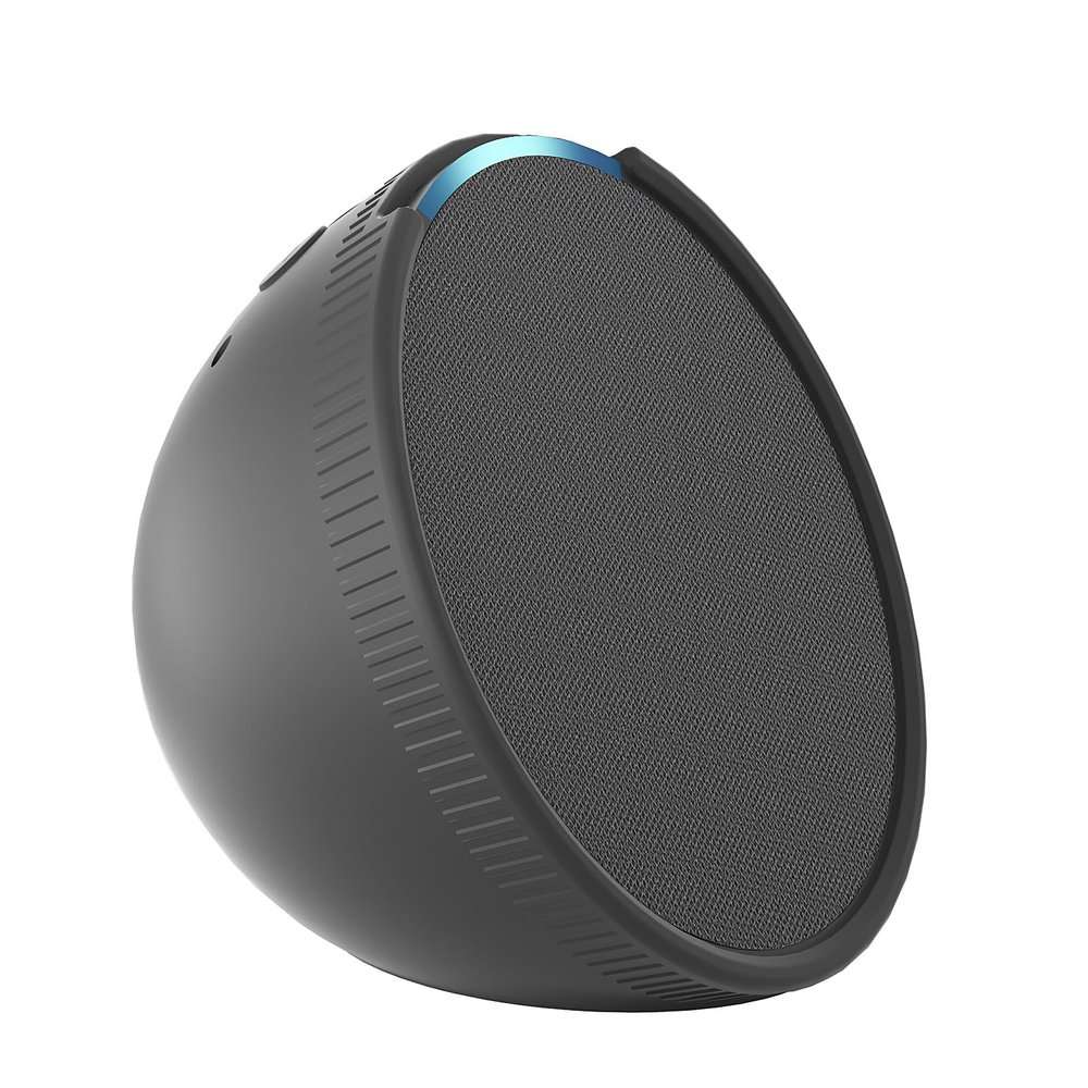 Aokicase Compatible with Amazon Echo Pop Silicone Protective Case, Echo Pop Case, Echo Pop, No Screws Required, Speaker Accessories, Protective Case (Echo Pop, Black)