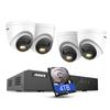 ANNKE AH500 3K AI PoE Security Camera System with Human/Vehicle Detection, 4 PCS IP67 Outdoor Cams with Smart Dual Light, 2.8mm Lens, Color Night Vision, 120 dB WDR, Built in Mic, 4TB Hard Drive view 1