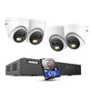 ANNKE AH500 3K AI PoE Security Camera System with Human/Vehicle Detection, 4 PCS IP67 Outdoor Cams with Smart Dual Light, 2.8mm Lens, Color Night Vision, 120 dB WDR, Built in Mic, 6TB Hard Drive view 1