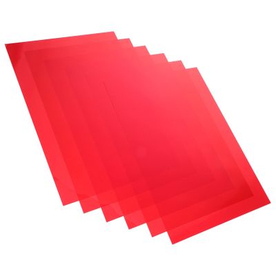 Hemobllo 6pcs Colored Light Gel Filter Sheets Transparent PVC Color Correction Film for Photography Theater and Classroom Use Durable High Light Transmission Multipurpose Color Gels