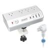 Desk Clamp Power Strip with PD 20W Fast Charging USB C, JXGUCAT 10FT Desk Mount Power Strip Surge Protector, Removable Extension Cord with 4 Outlets 4 USB Ports, Fit 1.8" Tabletop Edge view 1