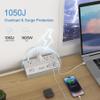 Desk Clamp Power Strip with PD 20W Fast Charging USB C, JXGUCAT 10FT Desk Mount Power Strip Surge Protector, Removable Extension Cord with 4 Outlets 4 USB Ports, Fit 1.8" Tabletop Edge view 3