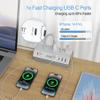 Desk Clamp Power Strip with PD 20W Fast Charging USB C, JXGUCAT 10FT Desk Mount Power Strip Surge Protector, Removable Extension Cord with 4 Outlets 4 USB Ports, Fit 1.8" Tabletop Edge view 4