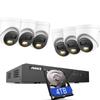 ANNKE AH500 3K AI PoE Security Camera System with Human/Vehicle Detection, 6 PCS IP67 Outdoor Cams with Smart Dual Light, 2.8mm Lens, Color Night Vision, 120 dB WDR, Built in Mic, 4TB Hard Drive view 1