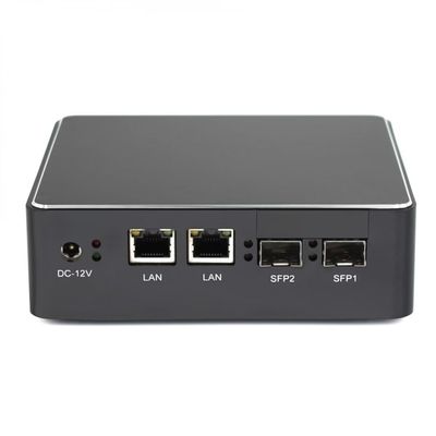SFP Mini PC, Celeron J1900, 8GB RAM 512GB SSD, Windows 10, Dual SFP, Dual i225 2.5G Lan, VGA, USB3.0, COM, Mini PCI E Slot, SIM Slot, Support 4G Module, 12V Small Computer, SFP Optical Switch, Router