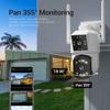 visiPower 3MP Outdoor Dual Lens Smart WiFi Surveillance Security IP Camera Dual Perspectives Motion Detection Alarm FullColor Pan 355/Tilt 90 Home Garage Garden Yard view 4