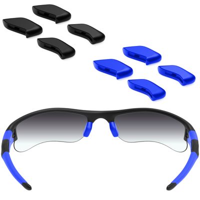 ToughAsNails 4 Pairs Replacement Nose Pads for Oakley Flak 2.0 XL/Flak Jacket XLJ/Half Jacket/Half Jacket 2.0/Fast Jacket Sunglasses Black&Deep Blue