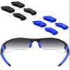 ToughAsNails 4 Pairs Replacement Nose Pads for Oakley Flak 2.0 XL/Flak Jacket XLJ/Half Jacket/Half Jacket 2.0/Fast Jacket Sunglasses Black&Deep Blue view 1