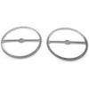 FSFY Motorcycle Speaker Accent Trim, Motorbike Speaker Horn Part Cover Ring Trim Fit for Harley Electra Glide, Street Glide, Trike 1996-2013, Chrome view 4