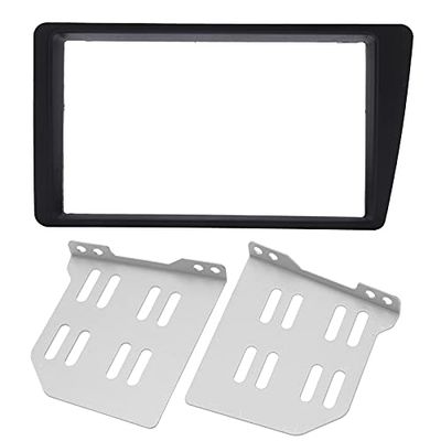 Radio Fascia, 2Din Black Car Radio Stereo Fascia Dash Frame Trim Replacement For LHD 2001-2005 Radio Panel Fascia