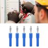 4mm to 2mm Industrial Grade Banana Plug Adapters for Multimeters - Rated Voltage and Current up to 30Vac-60Vdc, 36A, Pack of 5 (Blue) view 2