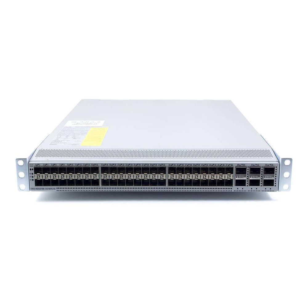 Cisco N9K-C93180YC-EX 48x 25GB SFP+ 6x 100GB QSFP28 Back-to-Front Airflow Switch (Renewed)