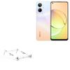 BoxWave Stand and Mount Compatible with Realme 10 - Pocket Aluminum Stand 3-in-1, Portable Multi Angle Viewing Riser - Metallic Silver view 1