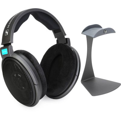 Sennheiser HD 600 Open-Back Audiophile/Professional Headphones and Headphone Stand