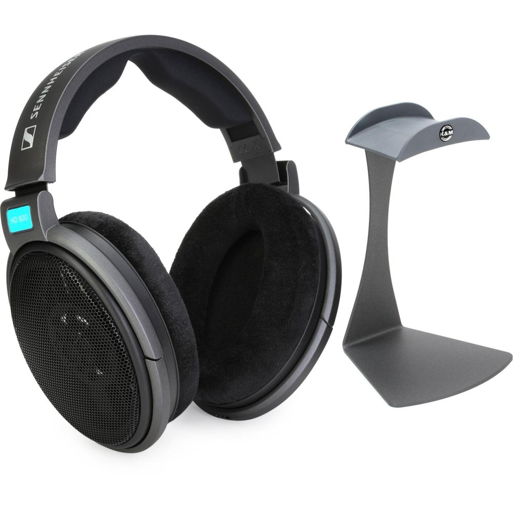 Sennheiser HD 600 Open-Back Audiophile/Professional Headphones and Headphone Stand