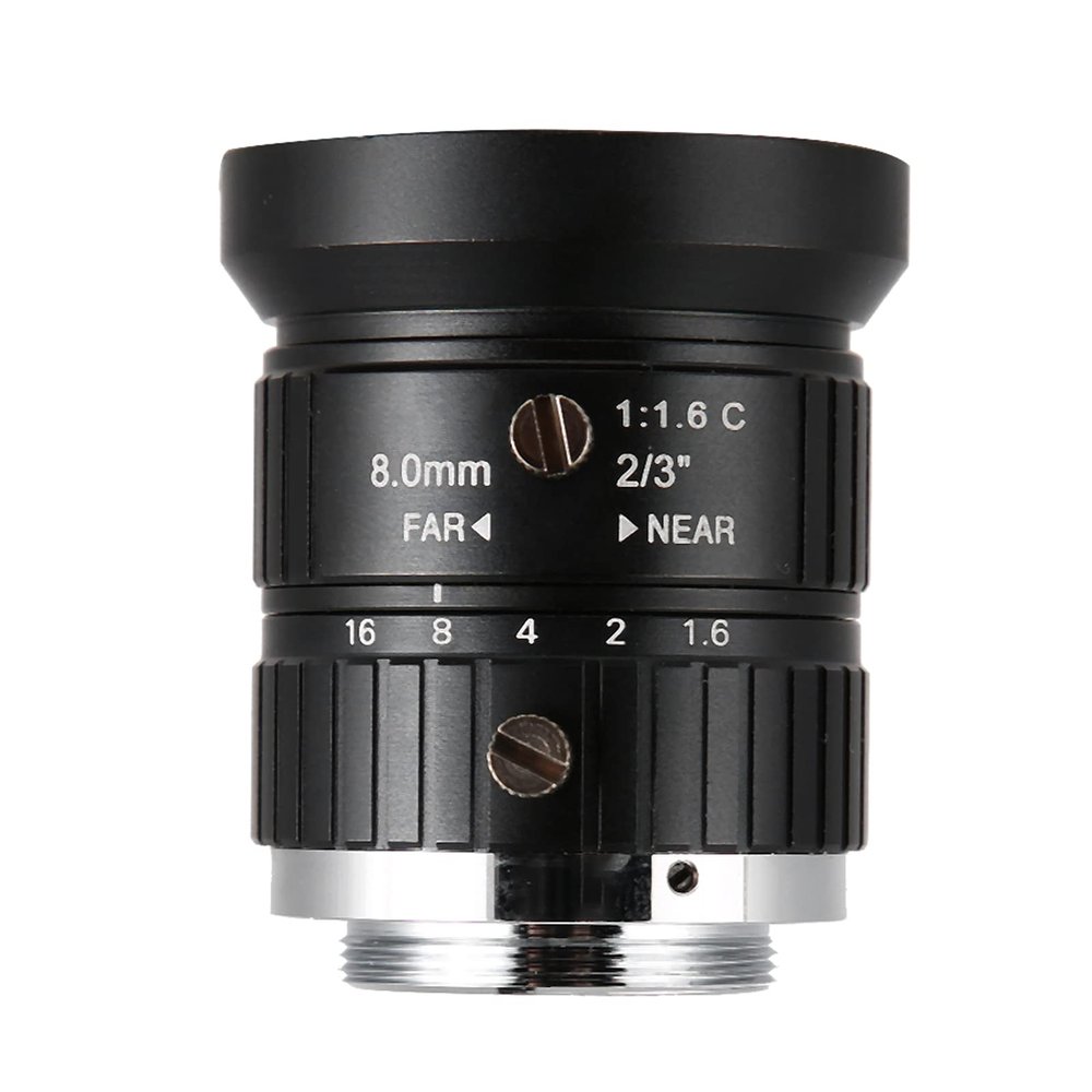 Security Camera Lens, 5MP HD Camera Lens, 8mm FocalLength, Manual, Aperture C Mount CCTV Lens Features High Compatibility for Most Security Camera