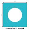 Poster Palooza 10x10 Photo Mat Board for 6x6 Photos Precut Circle Shape Opening Acid Free Bevel Cut Picture Frame Mat, Steel Blue, Mat Board for Framing Photos & Artwork, 25-Pack Matboards Show Kits view 2