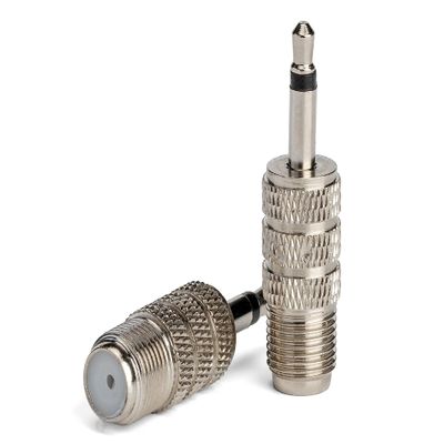 Channel Master FM Antenna Adapter - 3.5mm Plug to Female F-Type Coaxial Female Connector, (Two-Pack)
