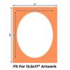 16x20 Mat Bevel Cut for 13.5x17 Photos - Precut Orange Oval Shaped Photo Mat Board Opening - Acid Free Matte to Protect Your Pictures - Bevel Cut for Family Photos, Pack of 10 Matboards Show Kits With view 2