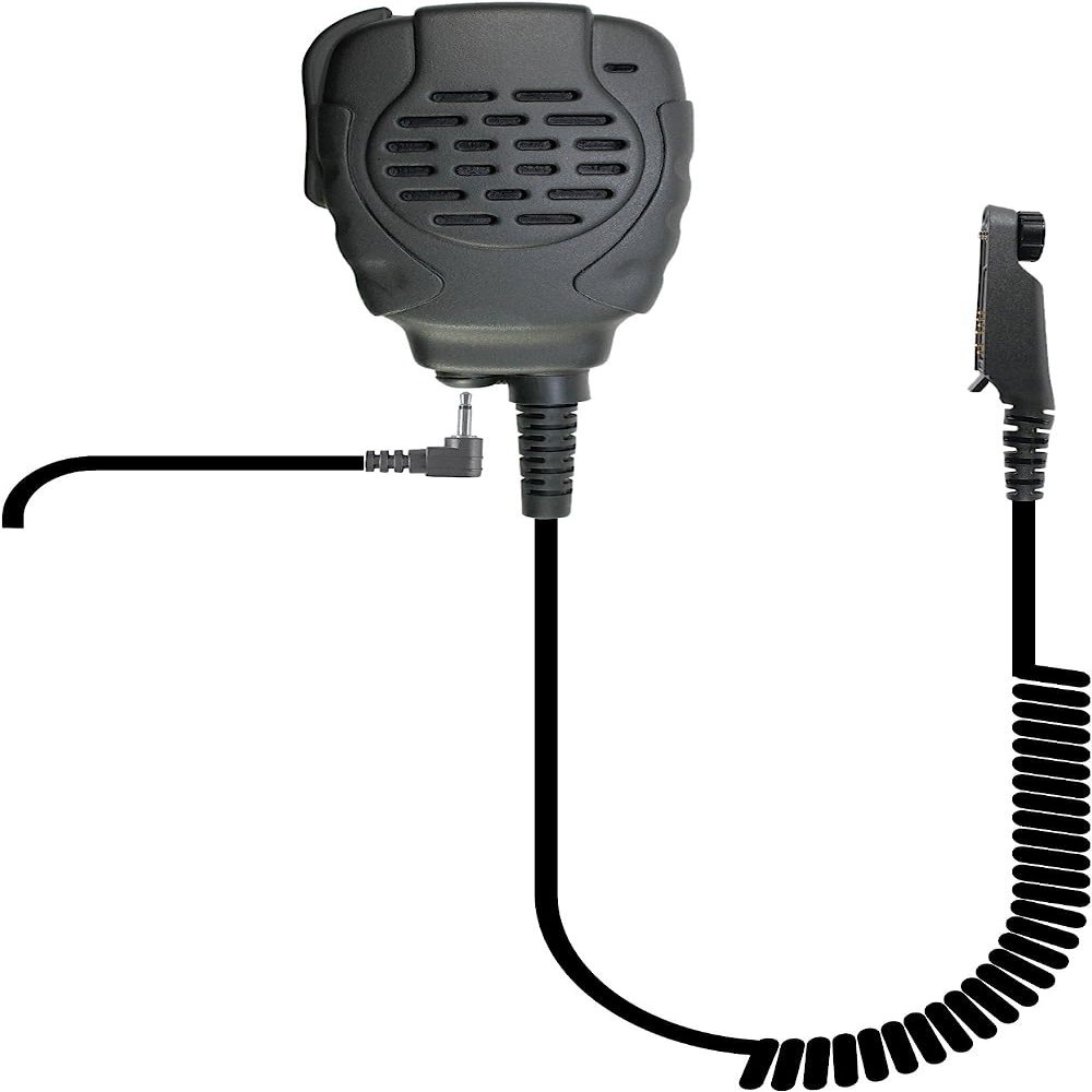 PRYME Trooper II Series Heavy Duty Speaker Microphones w/NoiseCanceling Mic - Dust and Water Proof Standards - for Moto 2-Pin Side Connector Radios (Standard Model)