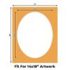 17x21 Mat Bevel Cut for 14x18 Photos - Precut Golden Orange Oval Shaped Photo Mat Board Opening - Acid Free Matte to Protect Your Pictures - Bevel Cut for Family Photos, Pack of 25 Matboards Show Kits view 2