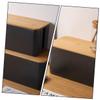 DOITOOL 2pcs Power Strip Storage Box Desk Outlet Desk Power Strip Concealer Container Wire Organizer Box Socket Organizer Case Wire Storage Box Wire Container Socket Switch Box Cable Wood view 3
