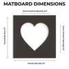 10x10 Mat Bevel Cut for 6x6 Photos - Precut Dark Purple Heart Shaped Photo Mat Board Opening - Acid Free Matte to Protect Your Pictures - Bevel Cut for Family Photos, Pack of 25 Matboards Show Kits view 2