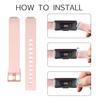 3 Pack Replacement Bands Compatible for Fitbit Inspire 2 / Fitbit Inspire HR/Fitbit Inspire/Fitbit Ace 2, Adjustable Accessory Soft Silicone Sport Wristband for Women Men (NudePink+NudeBlue+Violet, view 3