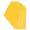 17x21 Mat Bevel Cut for 14x18 Photos - Precut Bright Yellow Oval Shaped Photo Mat Board Opening - Acid Free Matte to Protect Your Pictures - Bevel Cut for Family Photos, Pack of 25 Matboards Show Kits view 1