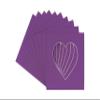 21x21 Mat Bevel Cut for 17x17 Photos - Precut Dark Purple Heart Shaped Photo Mat Board Opening - Acid Free Matte to Protect Your Pictures - Bevel Cut for Family Photos, Pack of 25 Matboards Show Kits view 1