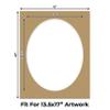 16x20 Mat Bevel Cut for 13.5x17 Photos - Precut Rattan Beige Oval Shaped Photo Mat Board Opening - Acid Free Matte to Protect Your Pictures - Bevel Cut for Family Photos, Pack of 25 Matboards Show view 2
