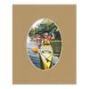 16x20 Mat Bevel Cut for 13.5x17 Photos - Precut Rattan Beige Oval Shaped Photo Mat Board Opening - Acid Free Matte to Protect Your Pictures - Bevel Cut for Family Photos, Pack of 25 Matboards Show view 4
