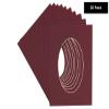 16x24 Mat Bevel Cut for 12x22 Photos - Precut Maroon Oval Shaped Photo Mat Board Opening - Acid Free Matte to Protect Your Pictures - Bevel Cut for Family Photos, Pack of 25 Matboards Show Kits With view 2
