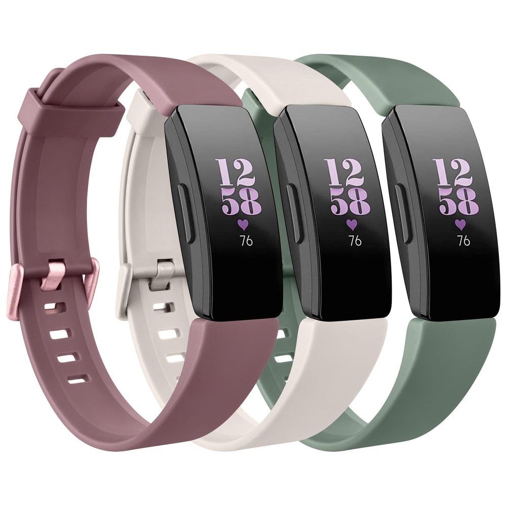 3 Pack Replacement Bands Compatible for Fitbit Inspire HR/Fitbit Inspire/Fitbit Ace 2/Fitbit Inspire 2, Adjustable Accessory Soft Silicone Sport Wristband for Women Men