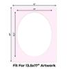 16x20 Mat Bevel Cut for 13.5x17 Photos - Precut Soft Pink Oval Shaped Photo Mat Board Opening - Acid Free Matte to Protect Your Pictures - Bevel Cut for Family Photos, Pack of 25 Matboards Show Kits view 2