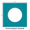 Poster Palooza 10x10 Photo Mat Board for 6x6 Photos Precut Circle Shape Opening Acid Free Bevel Cut Picture Frame Mat, Steel Blue, Mat Board for Framing Photos & Artwork, 10-Pack Matboards Show Kits view 2