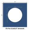 Poster Palooza 10x10 Photo Mat Board for 6x6 Photos Precut Circle Shape Opening Acid Free Bevel Cut Picture Frame Mat, Steel Blue, Mat Board for Framing Photos & Artwork, 25-Pack Matboards Show Kits view 2