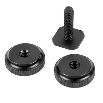 NovelGoal 1/4" 3/8" Tripod Mount Screw to Flash Hot Shoe Adapter with 2 Nuts for DSLR SLR Cameras Photography Photo Studio Kit Accessory (1/4 inch)