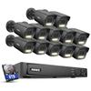 ANNKE AH500 3K AI PoE Security Camera System with Human/Vehicle Detection,12pcs IP67 Outdoor IP Cameras with Smart Dual Light, 2.8mm Lens (116 FOV), Color Night Vision, Built in Mic, 8TB Hard Drive view 1