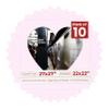 27x27 Mat Bevel Cut for 22x22 Photos - Precut Soft Pink Heart Shaped Photo Mat Board Opening - Acid Free Matte to Protect Your Pictures - Bevel Cut for Family Photos, Pack of 10 Matboards Show Kits view 1
